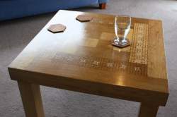 Coffee table.  2011, recycled tawa.  web